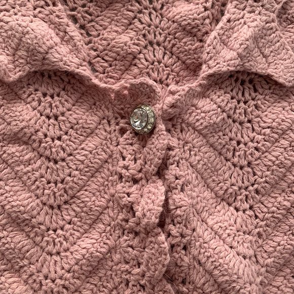 Pink Cropped Cardigan - Picture 4 of 6
